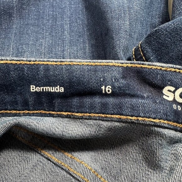 Sonoma Womens Bermuda Denim Shorts Size 16 Jorts Cotton Blend Vacation Beach - Picture 4 of 11